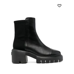 Stuart Weitzman 5050 Soho 70mm Leather Booties Black, 10 - New